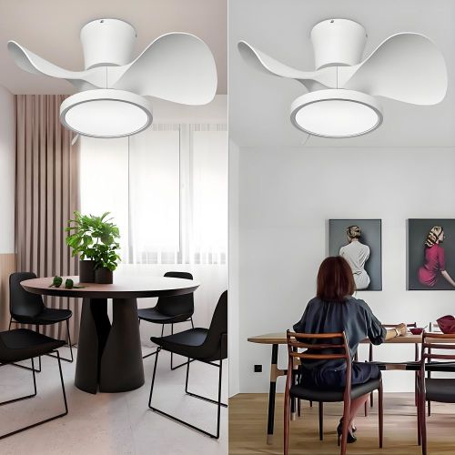 MX-PJ301-2 White Large Air Volume  Dinning Room Bedroom 22 inch Silent Ceiling Fan with LED Light