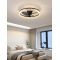 MX-SD8266 6 Speeds Adjustable Flush Mount Bladeless Remote Control Modern Ceiling Fan with Light