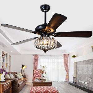 MX-PJ9006 Retro Silent Restaurant Fan Light Country Bedroom Frequency Conversion Ceiling Fan Light