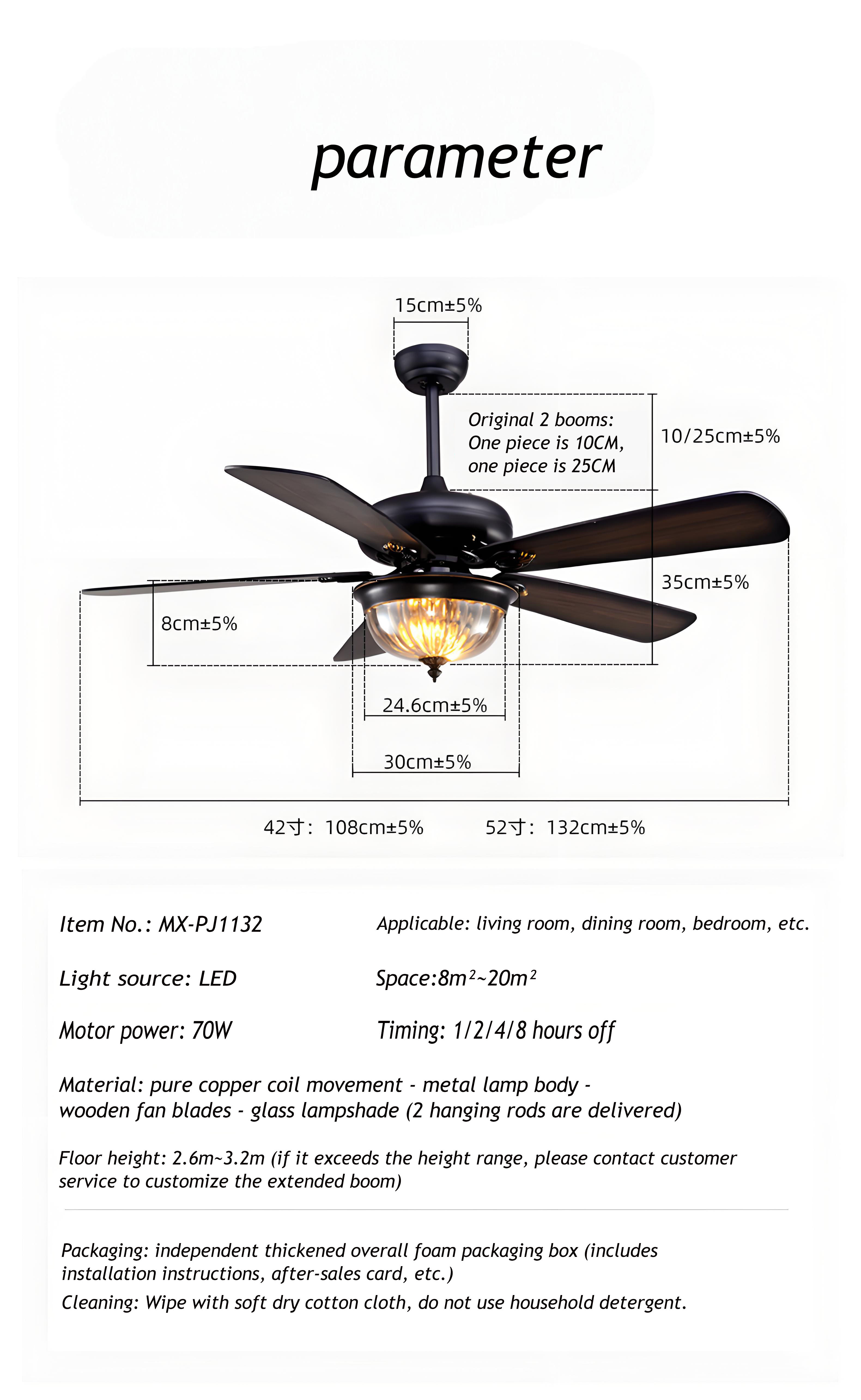  traditional indoor ceiling fan with light