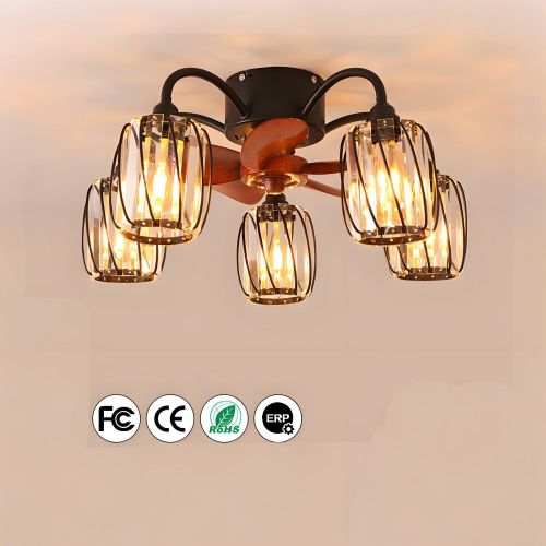 MX-SDTY01 New Cross-Border Retro Ceiling Fan Lamp For Living Room, Dining Room And Bedroom