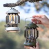 Waterproof Emergency Powered Rechargeable Vintage Hung and Placed Portable Camping Tent Lamp