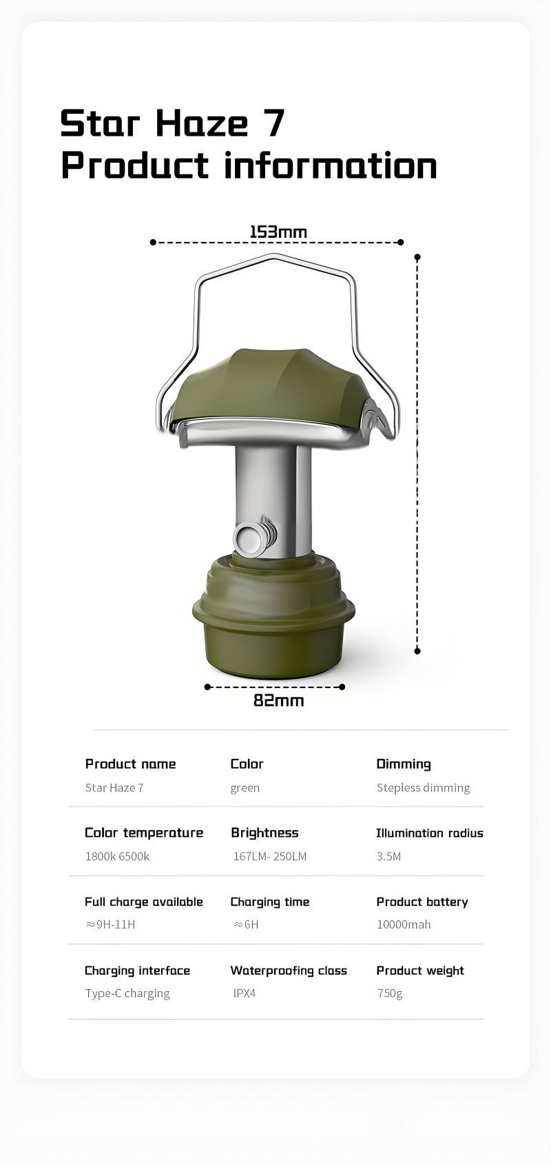 Rugby Shape Portable Camping Lantern 10000mAh Outdoor Hiking Climbing Camping Tent Lamp Light