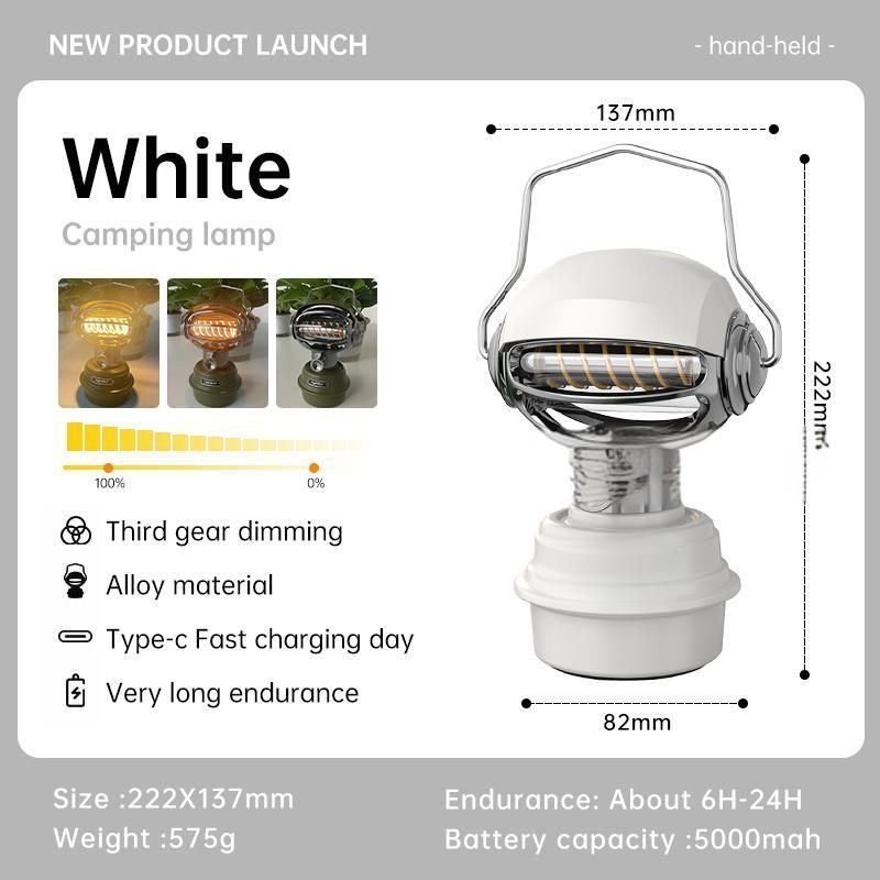 Rugby Shape Portable Camping Lantern 10000mAh Outdoor Hiking Climbing Camping Tent Lamp Light