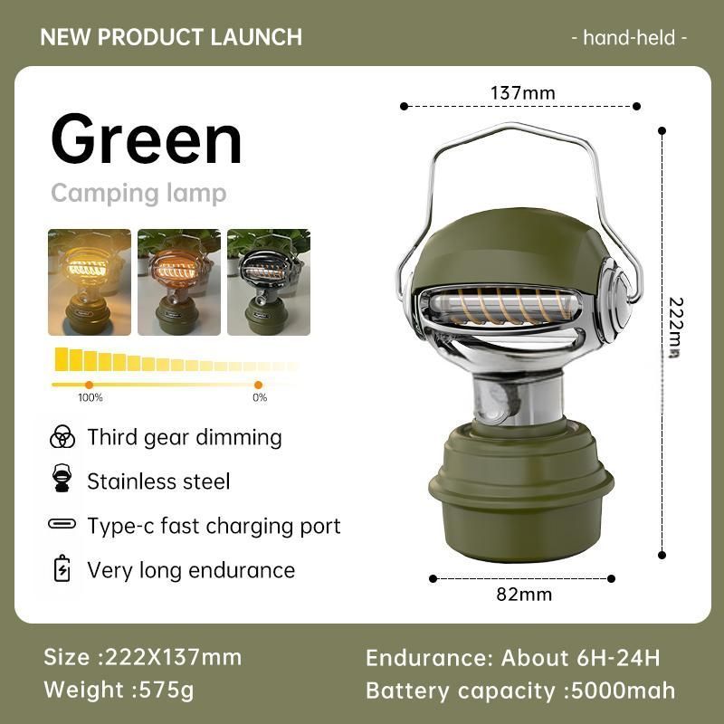 Rugby Shape Portable Camping Lantern 10000mAh Outdoor Hiking Climbing Camping Tent Lamp Light