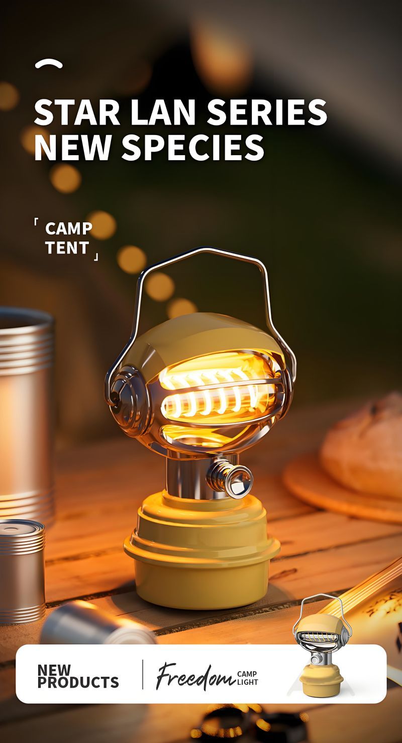 Rugby Shape Portable Camping Lantern 10000mAh Outdoor Hiking Climbing Camping Tent Lamp Light