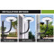 300W 500W 800W LED Landscape Lighting Outdoor Warm White  Solar Powered Garden Lights