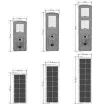 Energy Conservation Light Control Road Lamp Aluminum 300w 400w All In One Solar LED Street Lights
