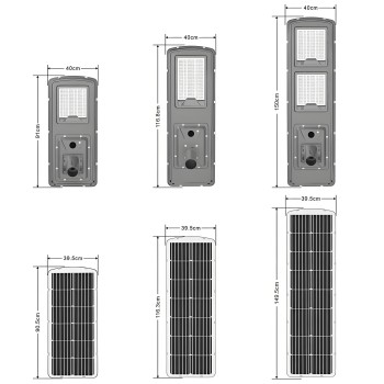 Energy Conservation Light Control Road Lamp Aluminum 300w 400w All In One Solar LED Street Lights