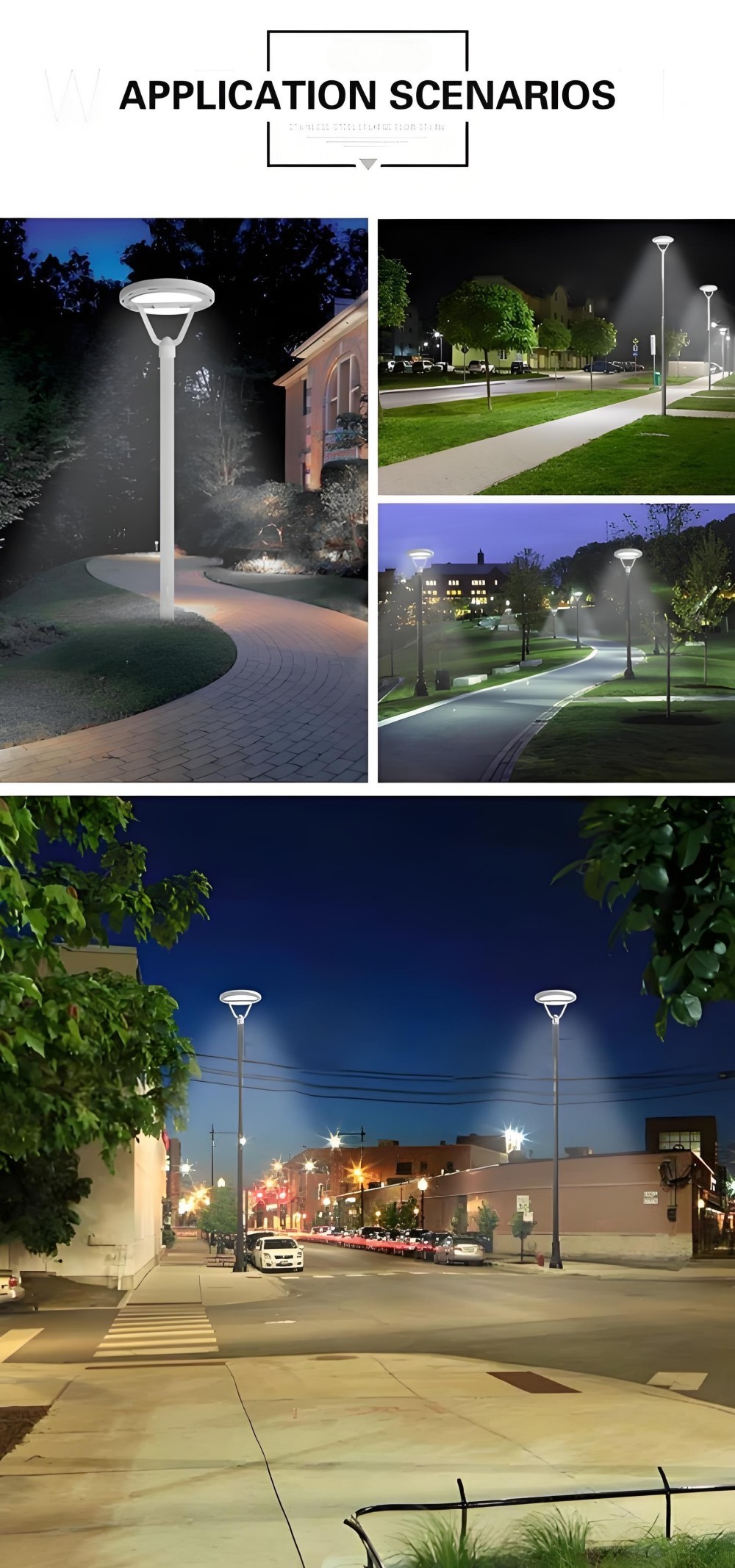 Round Solar Street Light