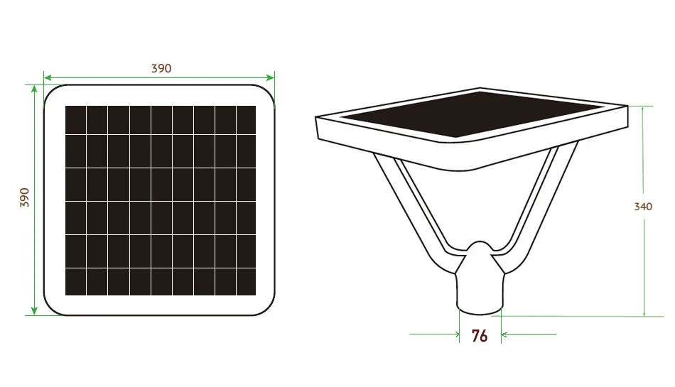 395*395*340cm Solar Lights