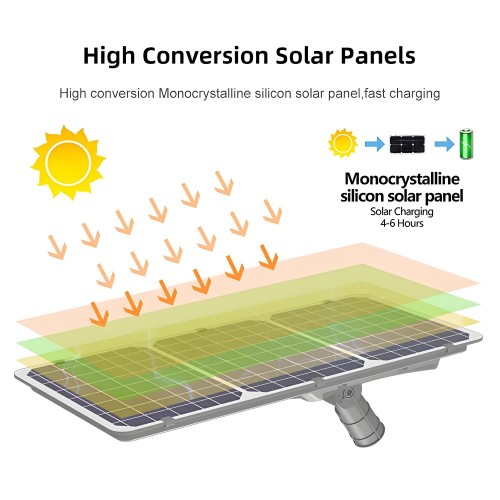 Waterproof Monocrystalline silicon 300W 400W 500W  All In One Outdoor Led Solar Street Light