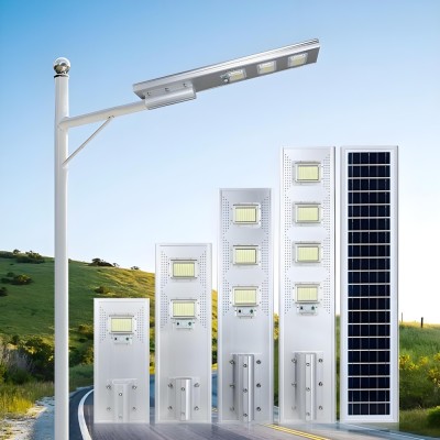 Project Intelligent Radar Sensor High Lumen All In One Aluminum LED Solar Street Light