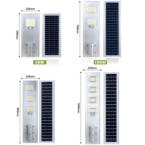 Project Intelligent Radar Sensor High Lumen All In One Aluminum LED Solar Street Light