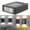 Outdoor Garden Park Lighting IP65 Waterproof Stair Corner Light ABS Exterior Led Solar Wall Lamp