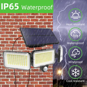 3 Model 180° Courtyard Outdoor Garden Sesor Waterproof IP65  2w All In One Solar Led Wall Light