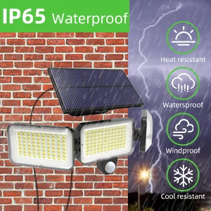 3 Model 180° Courtyard Outdoor Garden Sesor Waterproof IP65  2w All In One Solar Led Wall Light