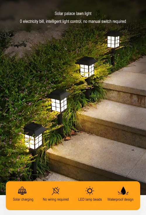 Outdoor Garden Yard Ground Wall Ip65 Waterproof Landscape Lamp Solar LED Lights