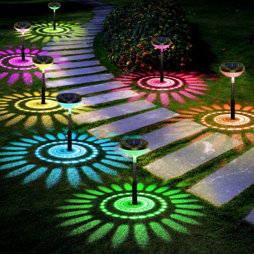 RGB Waterproof LED Solar Garden Outdoor Landscape Lawn Ground Pathway Stake Light Lamp