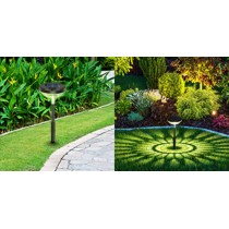 RGB Waterproof LED Solar Garden Outdoor Landscape Lawn Ground Pathway Stake Light Lamp