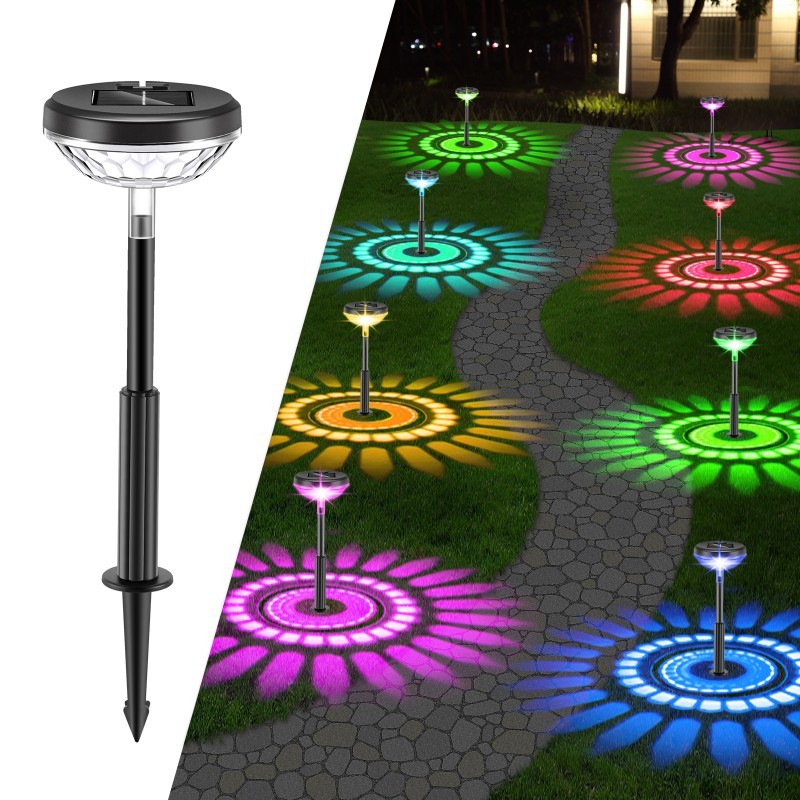 New Design Factory Price Outdoor Waterproof IP65 RGB Spike Solar LED Garden Light