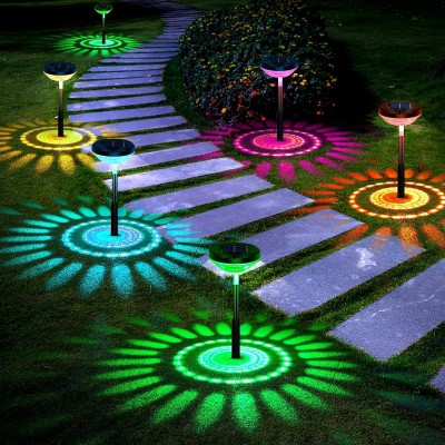 RGB Waterproof LED Solar Garden Outdoor Landscape Lawn Ground Pathway Stake Light Lamp