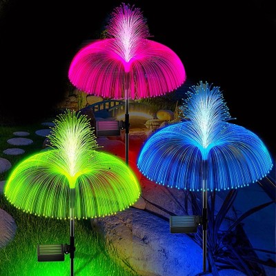 Outdoor Yard Garden Waterproof 7 Color Changing Double Jellyfish and Star Solar Flower Lights