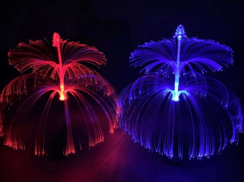 Outdoor Yard Garden Waterproof 7 Color Changing Double Jellyfish and Star Solar Flower Lights