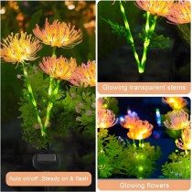 Garden Decoration Outdoor Glowing Flower Stems Solar Lights