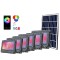 Smart Control Solar Luminaire with Bluetooth Music Rhythm IP67 800W RGB Solar LED Flood Light