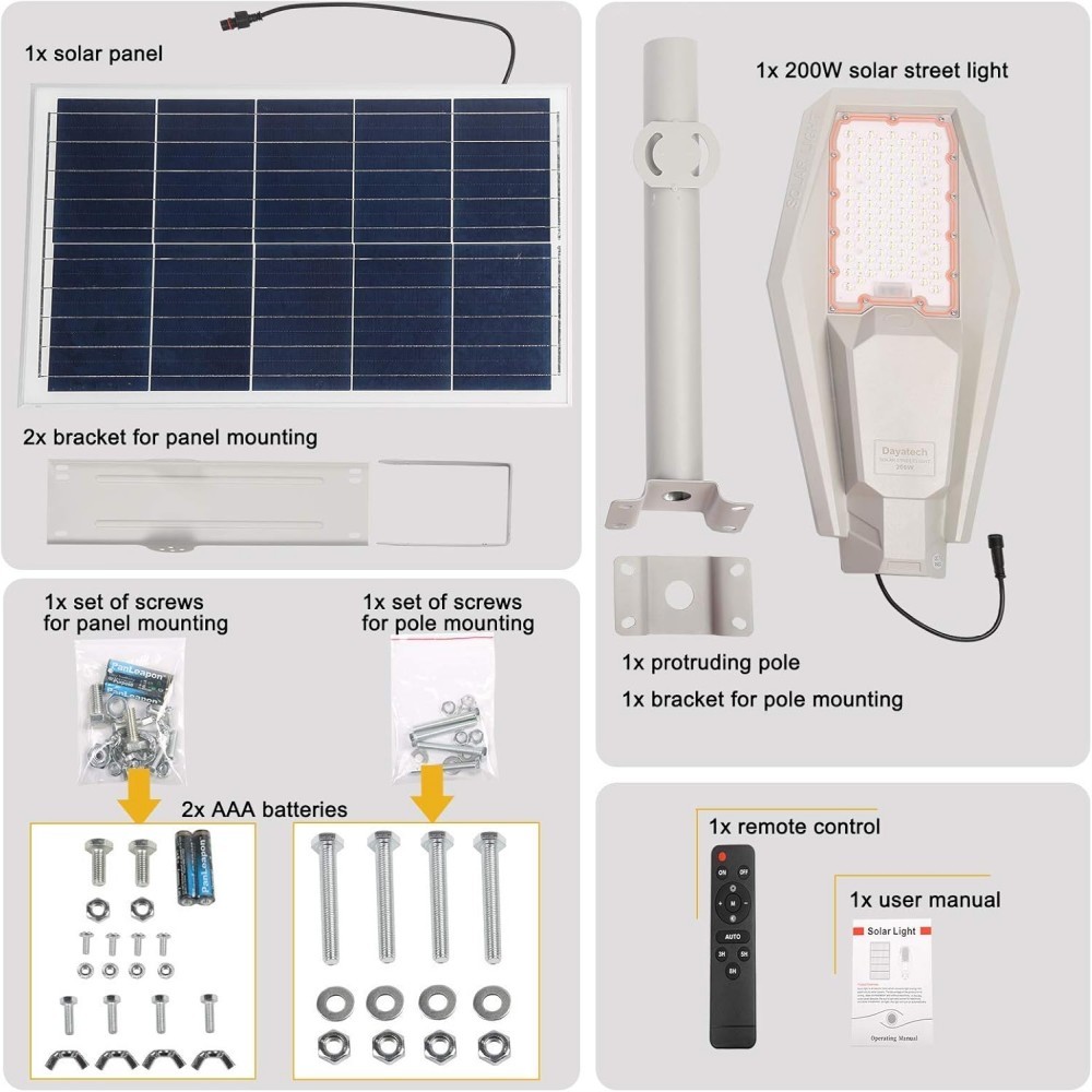  Solar Street LED Lights with CCTV Monitor 