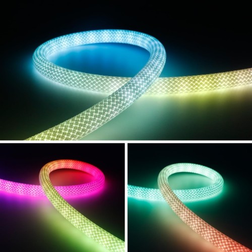 Bluetooth USB Smart IC 360° Round Nelon Flexible Rope RGB led strip light with Controller