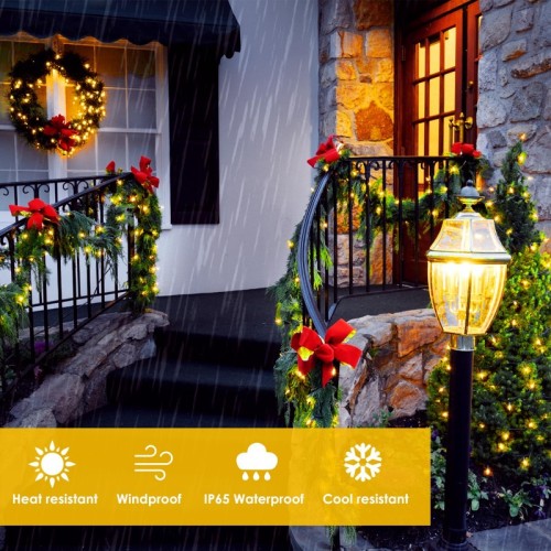 Holiday Lighting Outdoor Waterproof Solar Christmas Decoration Tree Solar LED String Light