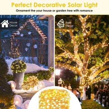 Holiday Lighting Outdoor Waterproof Solar Christmas Decoration Tree Solar LED String Light