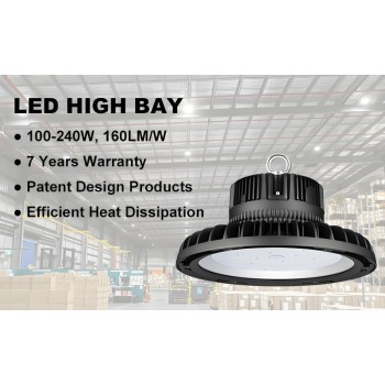 200W Warehouse Lamp IP65 Commerical High UFO LED Bay Lighting