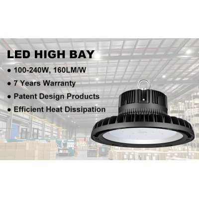 200W Warehouse Lamp IP65 Commerical High UFO LED Bay Lighting