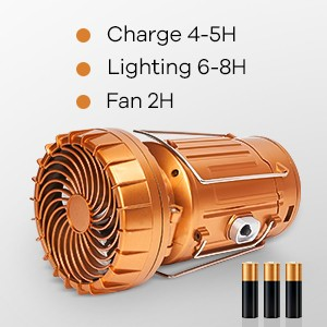 Chargeable camping fan light 