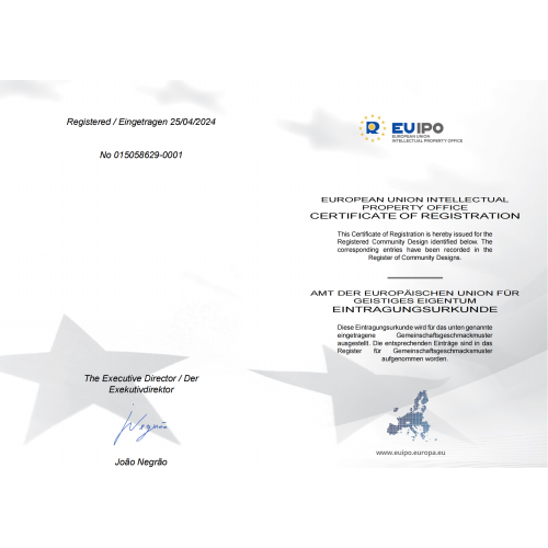 EUROPEAN UNION INTELLECTUAL PROPERT OFFICE CERTIFICATE OF REGISTRATION
