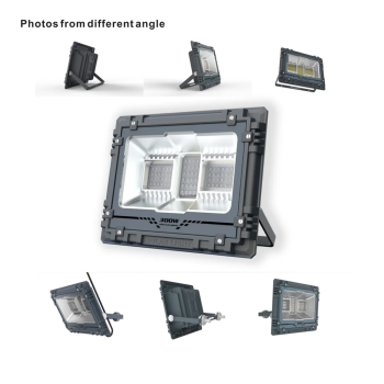 Smart Control Solar Luminaire with Bluetooth Music Rhythm IP67 800W RGB Solar LED Flood Light