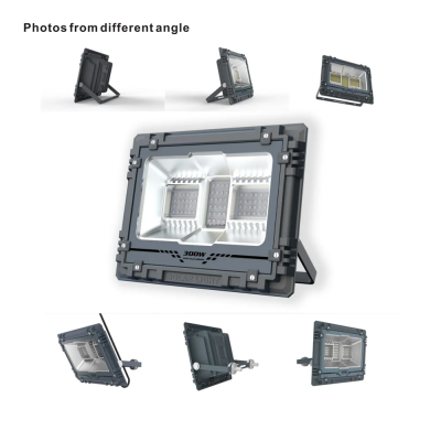 Smart Control Solar Luminaire with Bluetooth Music Rhythm IP67 800W RGB Solar LED Flood Light