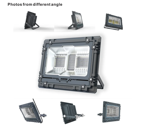 Smart Control Solar Luminaire with Bluetooth Music Rhythm IP67 800W RGB Solar LED Flood Light