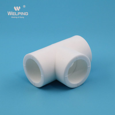 White Equal Tee Polypropylene Fittings Hot Water PPR Pipe Fittings