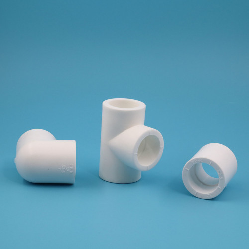 White Equal Tee Polypropylene Fittings Hot Water PPR Pipe Fittings