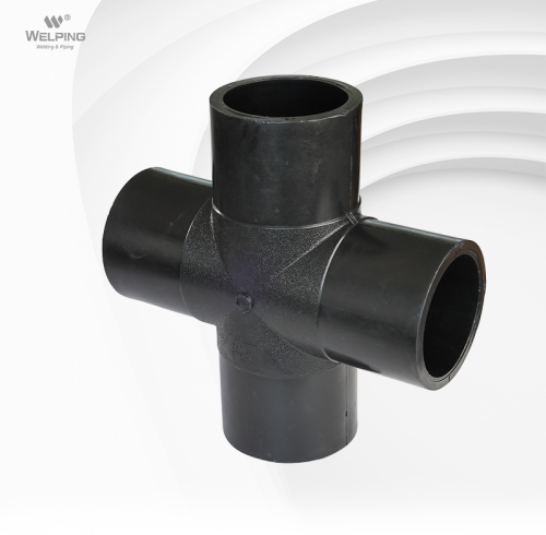 Accesorios para tuberías de HDPE Accesorios en cruz Accesorios de fusión para tuberías de polietileno Drenaje de HDPE Ingeniería de agua
