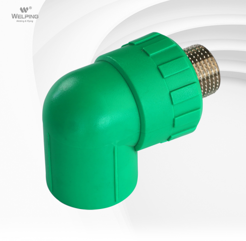 Accesorios de fusión de tuberías PPR Codo macho Proyecto de agua