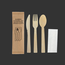 Bamboo Cutlery Set, Bamboo Cutlery Kit, Bamboo Cutlery