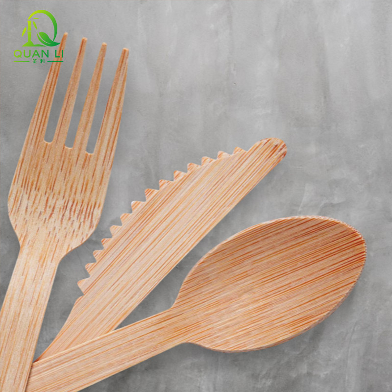 Disposable Bamboo Cutlery Set, Bamboo knife fork spoon kit