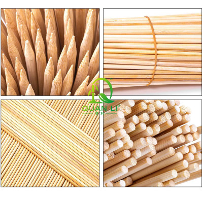 QL 300mm Bamboo Skewers Wholesale | Eco-Friendly Disposable Bamboo Sticks for Grilling and Cooking