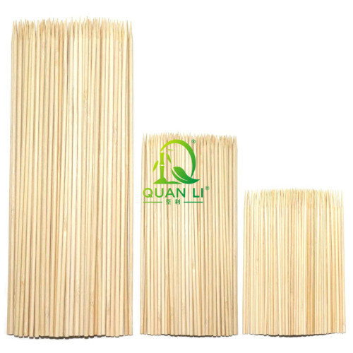 QL 300mm Bamboo Skewers Wholesale | Eco-Friendly Disposable Bamboo Sticks for Grilling and Cooking