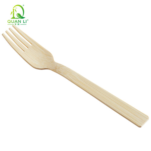 QL 14cm Bamboo Cutlery Wholesale | Disposable Bamboo Spoon Fork Knife